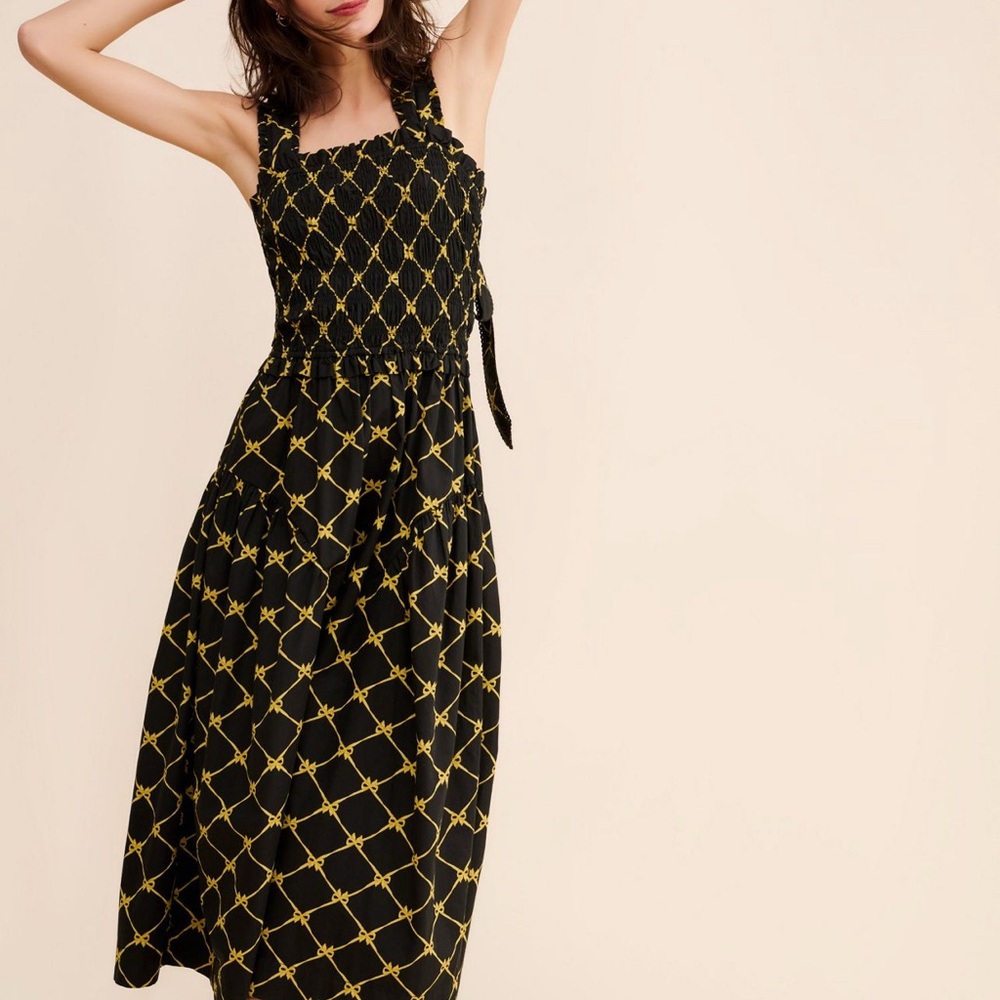 Anthropologie Damson Madder Violet Midi Dress
